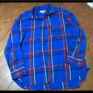 Plaid long sleeve button down
